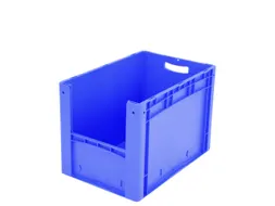 Euronorm Stapelkrat M. Grijpopening Pp 420x600x400mm Blauw