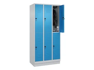 dubbeldekse locker,HxBxD 1950x900x500mm,3x2vak.,vak B 300mm - 3