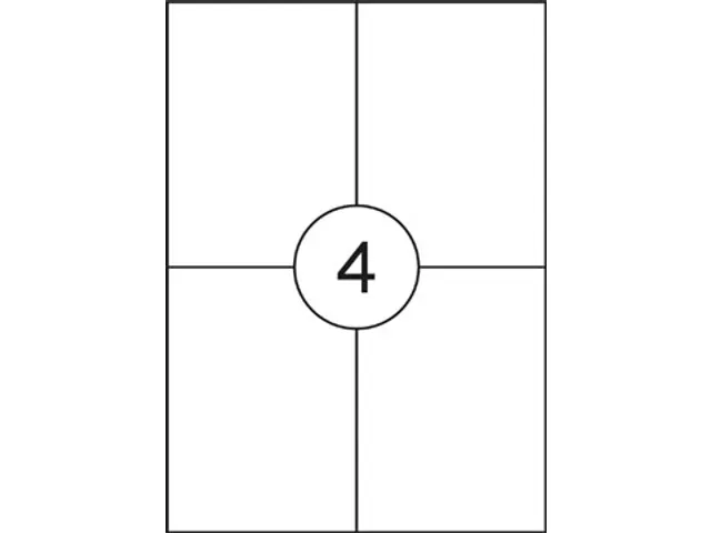 Office Products Etiket 105x148mm Wit Rechte Hoek 400 stuks