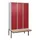 locker met bank,HxBxD 2120x1200x815mm,3vak,vak B 400mm,draaigrendel