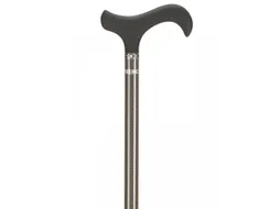 Wandelstok Able2 carbon soft derby handvat zwart