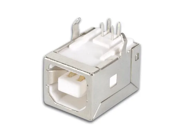 Usb B Vrouwelijk, Enkelvoudige Connector 90°, Voor Pcb