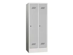 lockerkast v. kinderen,HxBxD 1600x630x500mm,2vak,RAL7035,front RAL6011