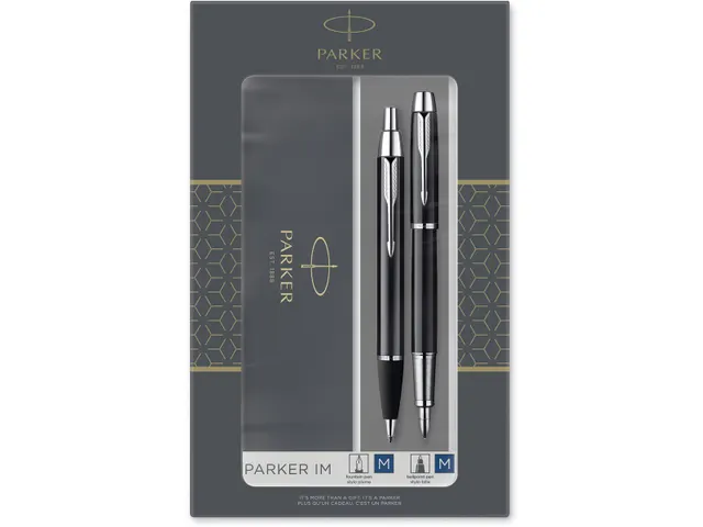 IM Black giftbox duoset, vulpen en balpen, zwart
