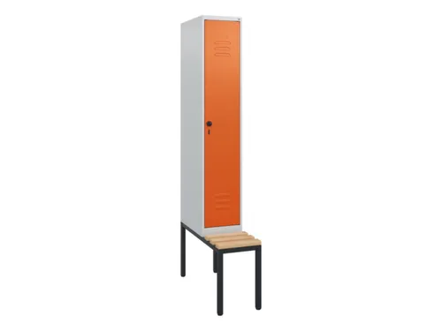 locker met bank,HxBxD 1950x300x815mm,1vak,vak B 300mm,draaigrendel