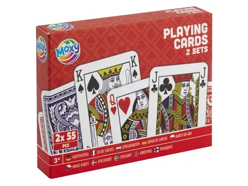 Speelkaarten Moxy set à 2 doosjes met 55 kaarten