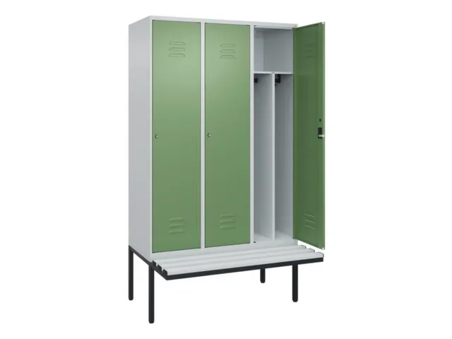 locker voor scheiding van kleding,HxBxD 2120x1200x815mm,3vak