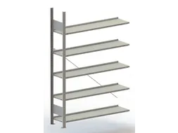 Inhaakstelling Aanbouwveld Verzinkt 1850x1006x336mm 5legborden 80kg