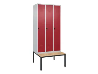 locker voor scheiding van kleding,HxBxD 2120x900x815mm,3vak - 1