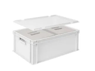Euronorm-stapelbak,m. 2isoleerboxen,HxLxB 220x600x400mm,44,5/10,4l - 1