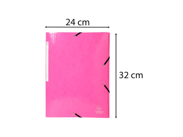 Elastomap 3 kleppen IDERAMA Maxi Capacity A4 Roze karton