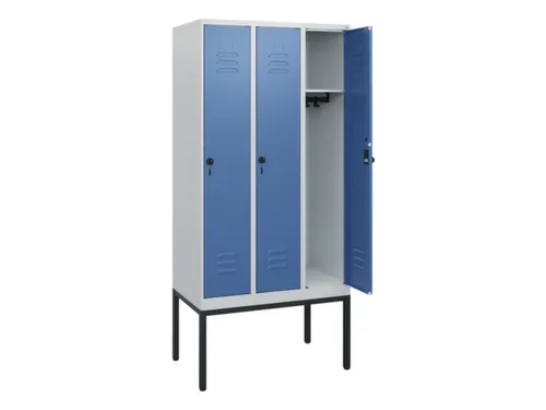 locker,HxBxD 1950x900x500mm,3vak,vak B 300mm,draaigrendel