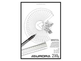 Tekenblok Aurora A4 20 vel 210 gram Bristol papier - 1