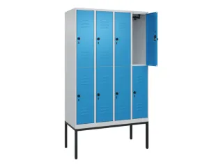 dubbeldekse locker,HxBxD 2120x1200x500mm,4x2vak.,vak B 300mm - 2