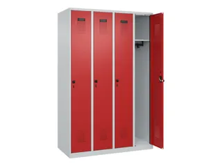 locker,HxBxD 1850x1200x500mm,4vak,vak B 300mm,draaigrendel - 2