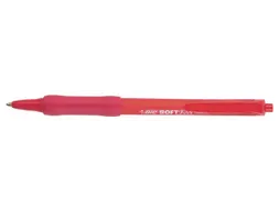 Balpen Bic soft feel grip clic medium rood