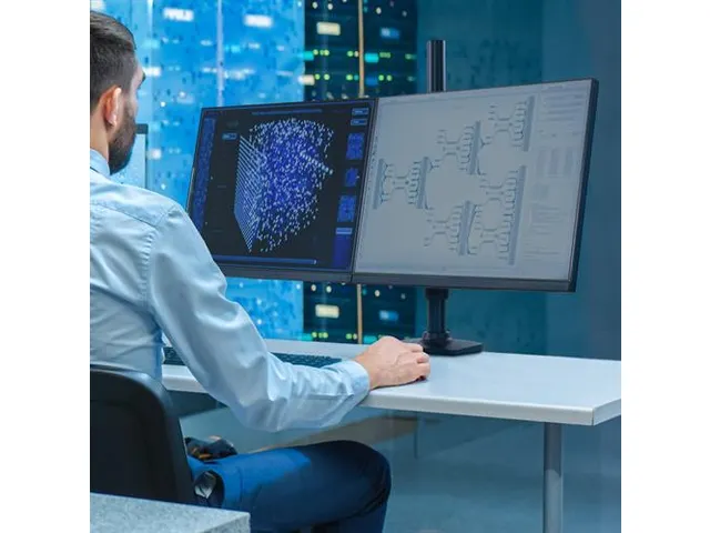 Monitorarm Duo Lx Dual Stacking 2 schermen 40 Inch Zwart