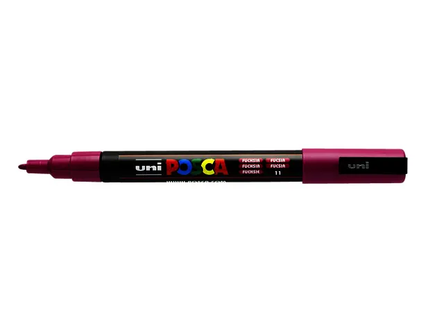 Verfstift Posca PC3M Fijne punt 0,9-1,3mm Fuchsia