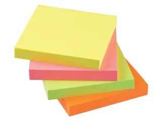 Memoblok Quantore 76x76mm neon kleuren assorti 4 kleuren - 9