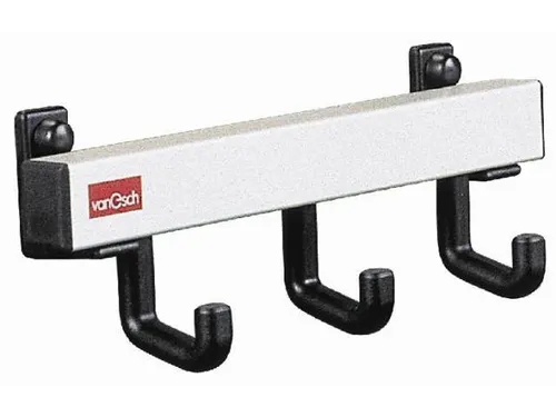 Wandkapstok L X D 300X 80Mm 3Haken Aluminium/zwart