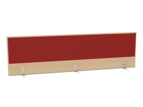 opzetpaneel,v. bureau,aanbouw achter,B 2000mm,NE-esdoorn,BN4011-rood