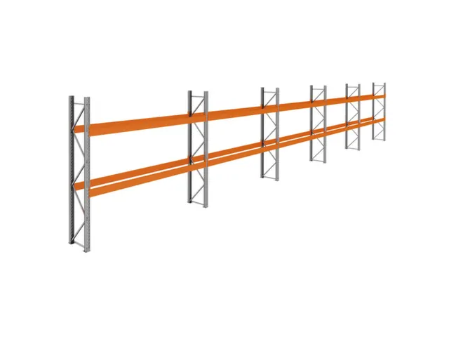 palletstelling,basis+4xaanbouw,HxBxD 3360x18600x750mm,vakl. 3400kg
