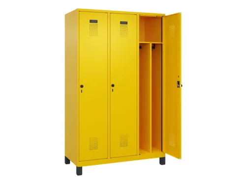 locker voor scheiding van kleding,HxBxD 1950x1200x500mm,3vak