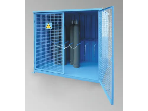 Gasflessendepot 2055x2100x1050mm Voor 16 Gasflessen 2-vleugelige Deur