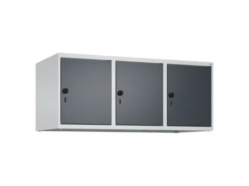 opzetkast,v. locker,3vak.,vak B 400mm,HxBxD 500x1200x500mm,vleugeldeur