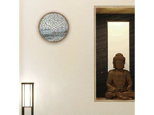 Wandklok Nextime dia 40cm Groen Hout Concord