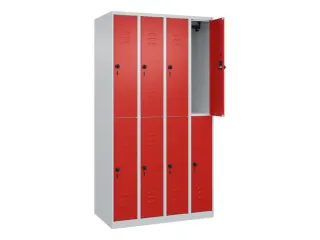 dubbeldekse locker,HxBxD 1850x1000x500mm,4x2vak.,vak B 250mm - 2