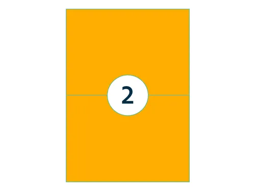 Etiket 210x148mm Fluor Oranje 100 Vel