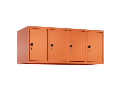 opzetkast,v. locker,4vak.,vak B 300mm,HxBxD 500x1200x500mm