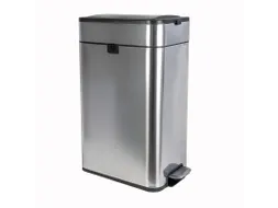 9504094 Afvalbak +voetpedaal MAULwing 40L edelstaal 45.6x27.7x66.7cm