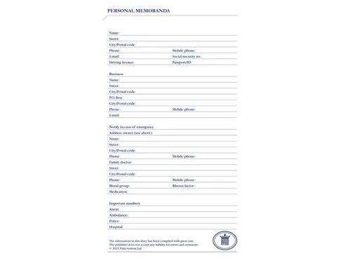Agenda 2027 Ryam Memoplan 7 Nappa 7dagen/2pagina's assorti