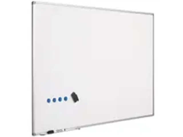 OUTLET Magnetisch Whiteboard 90x120 cm Emaille Staal met Starterkit