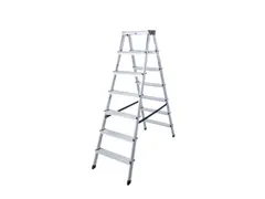 Lichte Universele Trapladder Tweezijdig L 1 64m H 1 29m 2x7treden