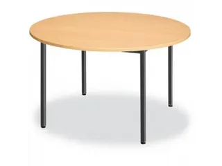 Tafel Rond 80 Cm Frame Zwart Blad Beuken - 2