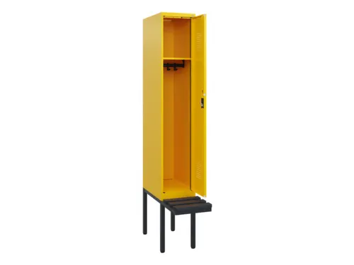 locker met bank,HxBxD 1950x300x815mm,1vak,vak B 300mm,cilinderslot