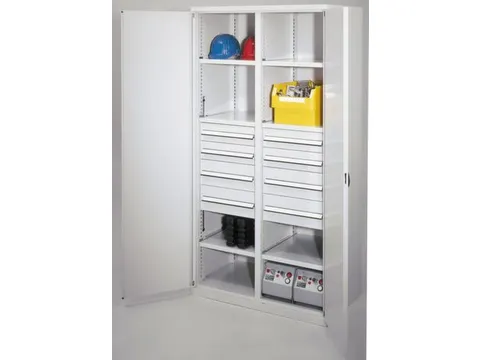 Materiaalkast Scheidingswand Dubbelwdeur 1950x1000x600mm 6legborden