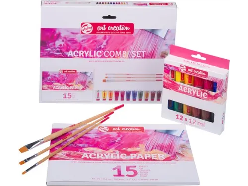 Schilderset Talens Art Creation acrylverf à 16-delig roze