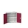 wandkast 800x800x350mm 2xStalen bodem sokkel Ral 7035 front Ral 3004