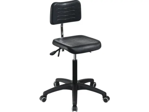 Werkplaatsstoel,standaardzitting zwart,PU-schuim