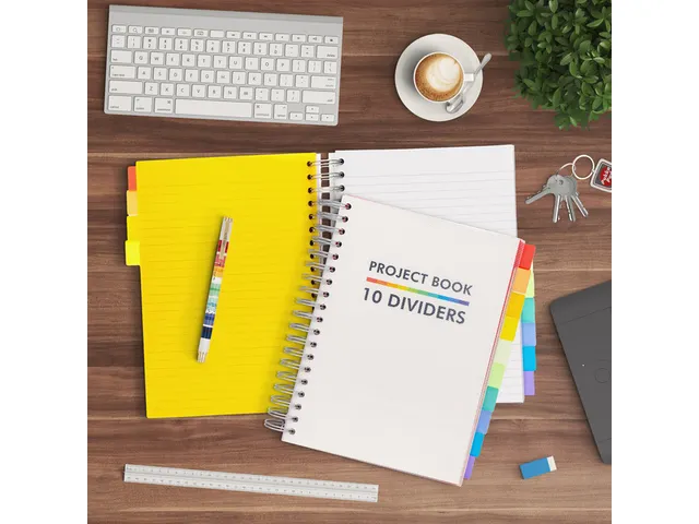 Projectboek Pukka White B5 lijn 10-tabs 200vel/400 pagina's 80 gram