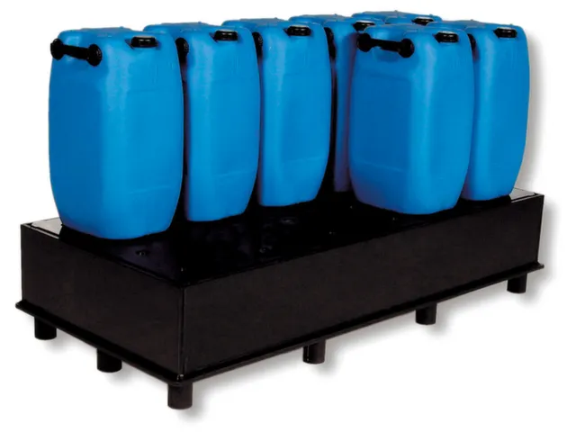 Opvangbak Hdpe 1870x870x310mm V. 3x220l M. Poten Pe Plaat Geperf.