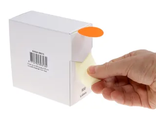 Etiketten Op Rol 35mm Fluor Rood Met Dispenser 500 Stuks - 5