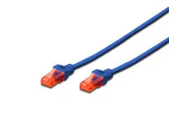 CAT 6 U-UTP patchkabel Cu LSZH AWG 26/7 Lengte 0,25m Blauw