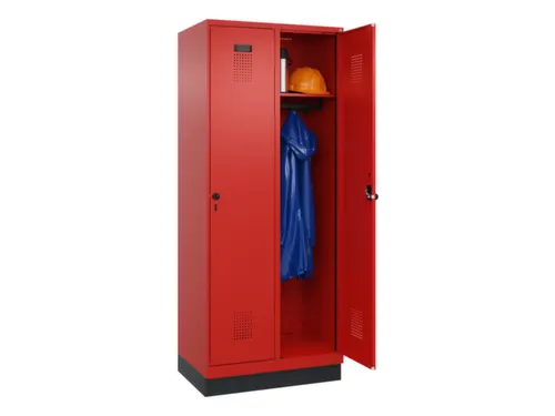 locker,HxBxD 1950x800x500mm,2vak,vak B 400mm,draaigrendel,sokkel
