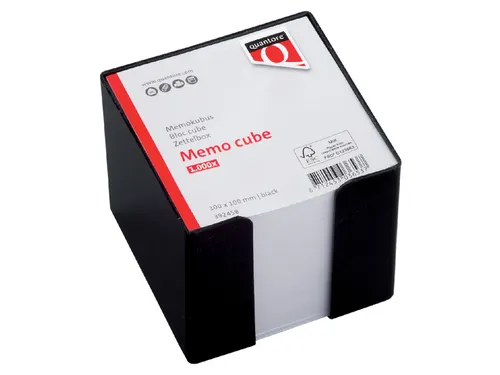 Memokubus Quantore 100x100x100mm zwart met 900vel