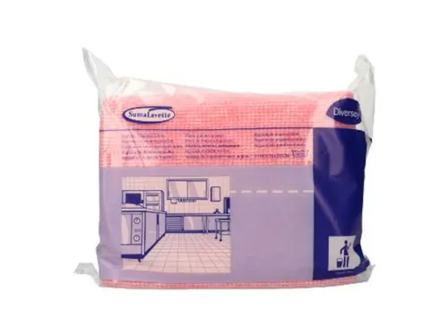 Suma Lavette Hygiënedoek Rood 6x25 Stuks 51x36cm